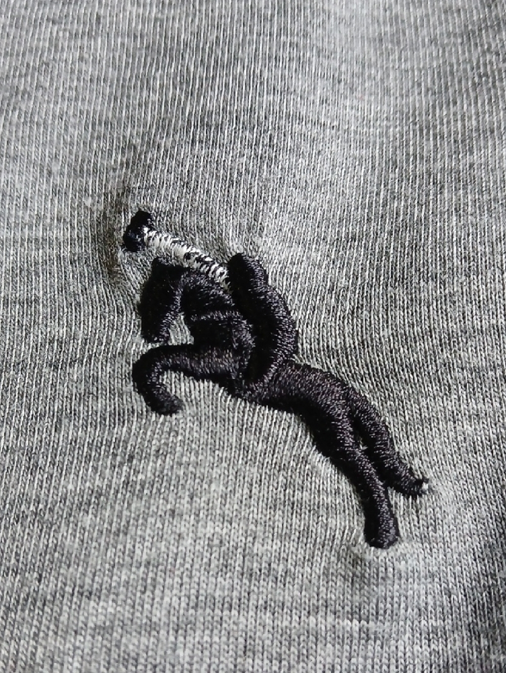 Men's Grey Polo with Subtle Embroidered Logo - Picture 3 of 4